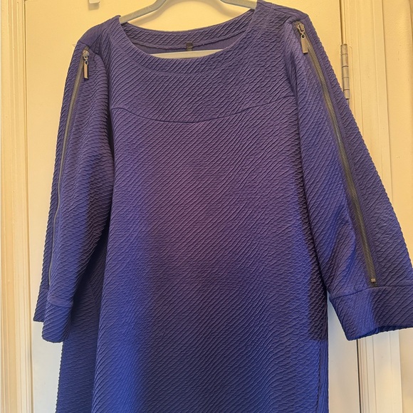 IC by Connie k deep blue/purple tunic with zippers XL, fabulous piece! - Picture 2 of 9